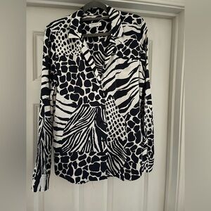 Equipment Femme Silk Animal Print Blouse Small